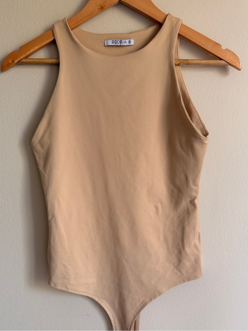 ReoRia Nude High-Neck Sleeveless Bodysuit